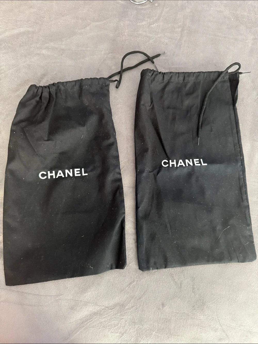 CHANEL Black Satin Slingback Pumps with Bow Accent